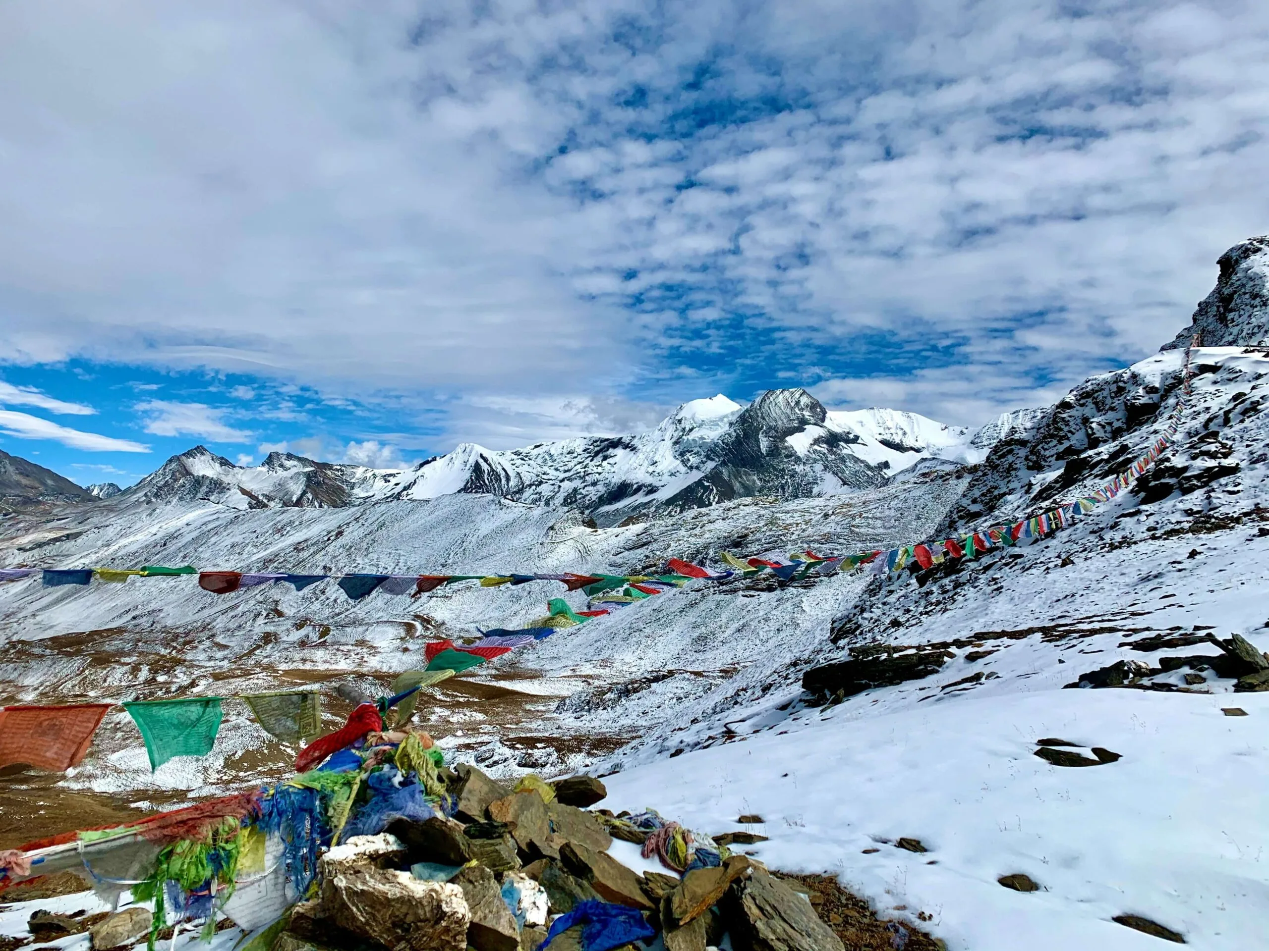 mountain covered with snow